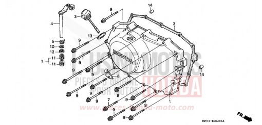 RIGHT CRANKCASE COVER XL600VP de 1993